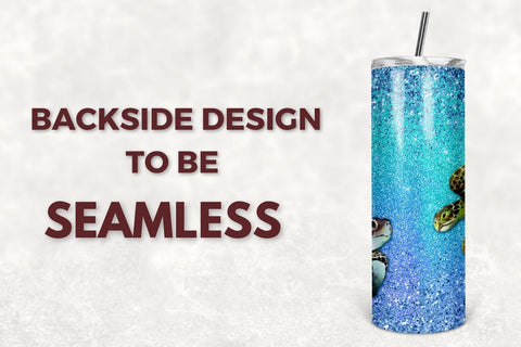 Sea Turtles Sublimation Tumbler Designs, Ocean 20oz Skinny Tumbler Wrap Template - PNG Digital Download Sublimation TumblersByPhill 