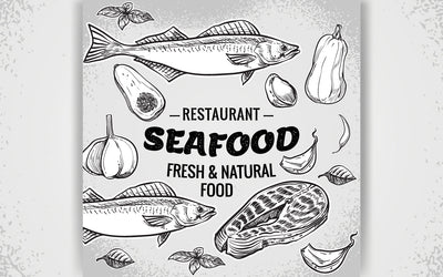 Seafood restaurant with fresh and natural food SVG naemmiah021 
