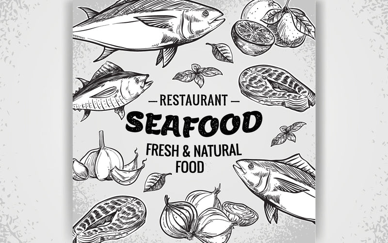 Seafood Restaurant with Fresh & Natural SVG naemmiah021 