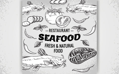 Seafood Restaurant with Fresh & Natural SVG naemmiah021 