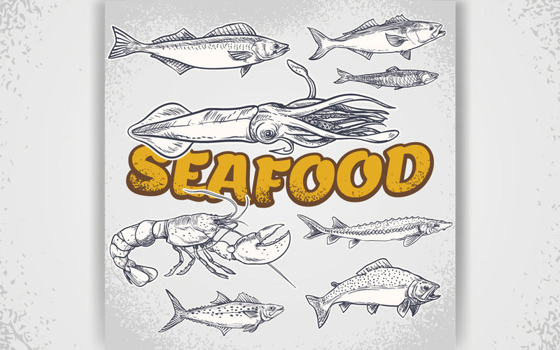 Seafood Restaurant with Fresh & Natural SVG naemmiah021 