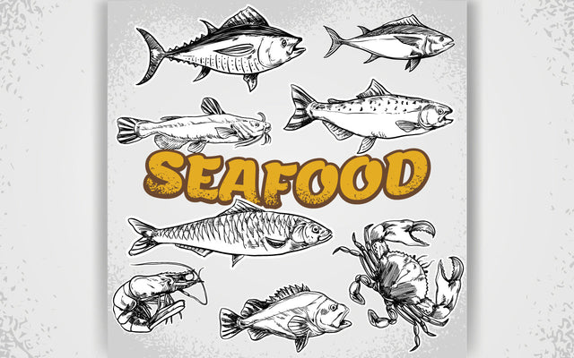 Seafood Restaurant with Fresh & Natural SVG naemmiah021 