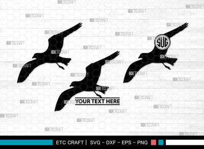 Seagull Monogram, Seagull Silhouette, Seagull SVG, Seagull Bird Svg, Seagull Wings Svg, Flying Seagull Svg, Bird Flying Svg, SB00314 SVG ETC Craft 