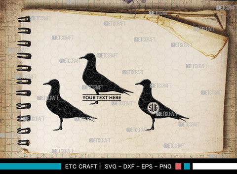 Seagull Monogram, Seagull Silhouette, Seagull SVG, Seagull Bird Svg, Seagull Wings Svg, Flying Seagull Svg, Bird Flying Svg, SB00314 SVG ETC Craft 