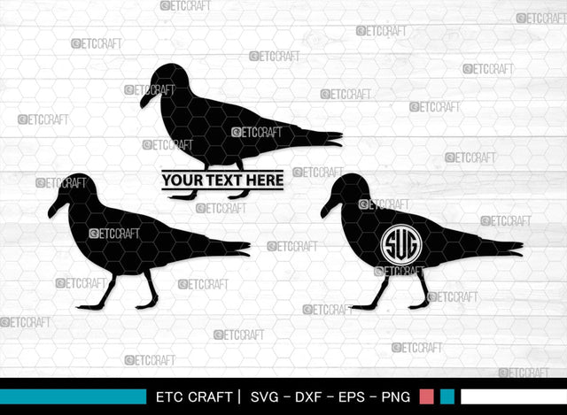 Seagull Monogram, Seagull Silhouette, Seagull SVG, Seagull Bird Svg, Seagull Wings Svg, Flying Seagull Svg, Bird Flying Svg, SB00314 SVG ETC Craft 