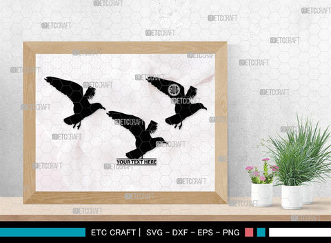 Seagull Monogram, Seagull Silhouette, Seagull SVG, Seagull Bird Svg, Seagull Wings Svg, Flying Seagull Svg, Bird Flying Svg, SB00314 SVG ETC Craft 