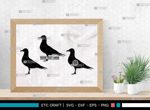 Seagull Monogram, Seagull Silhouette, Seagull SVG, Seagull Bird Svg, Seagull Wings Svg, Flying Seagull Svg, Bird Flying Svg, SB00314 SVG ETC Craft 
