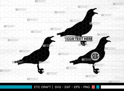 Seagull Monogram, Seagull Silhouette, Seagull SVG, Seagull Bird Svg, Seagull Wings Svg, Flying Seagull Svg, Bird Flying Svg, SB00314 SVG ETC Craft 