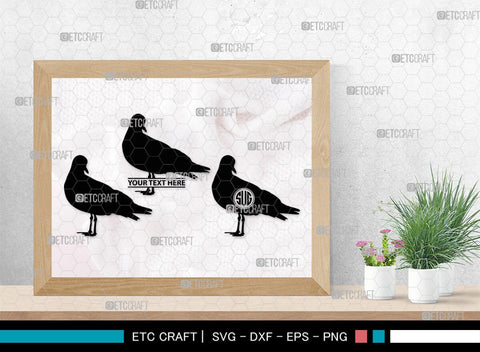 Seagull Monogram, Seagull Silhouette, Seagull SVG, Seagull Bird Svg, Seagull Wings Svg, Flying Seagull Svg, Bird Flying Svg, SB00314 SVG ETC Craft 