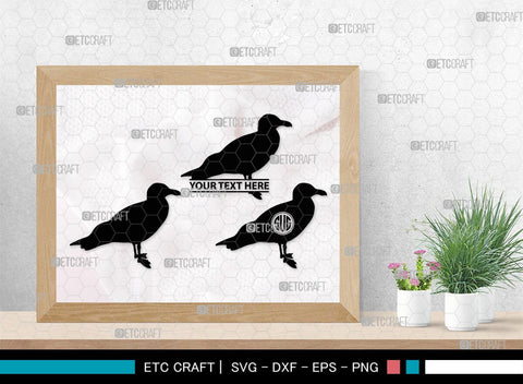 Seagull Monogram, Seagull Silhouette, Seagull SVG, Seagull Bird Svg, Seagull Wings Svg, Flying Seagull Svg, Bird Flying Svg, SB00314 SVG ETC Craft 