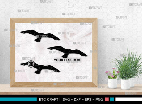 Seagull Monogram, Seagull Silhouette, Seagull SVG, Seagull Bird Svg, Seagull Wings Svg, Flying Seagull Svg, Bird Flying Svg, SB00314 SVG ETC Craft 