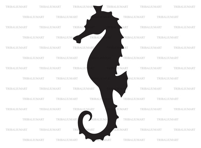Seahorse animal SVG TribaliumArtSF 
