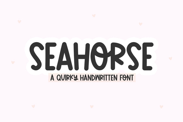 Seahorse - Cute Handwritten Font Font KA Designs 