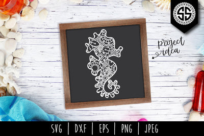 Seahorse Mandala Zentangle SVG SVG SavoringSurprises 