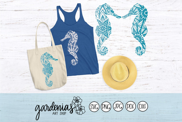 Seahorse Mandalas SVG Gardenias Art Shop 