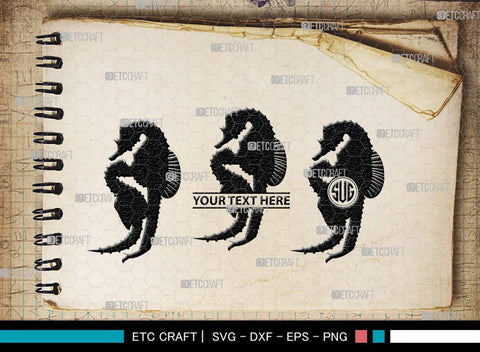 Seahorse Monogram, Seahorse Silhouette, Seahorse SVG, Sea Animal Svg, Aquatic Seahorse Svg, Undersea Seahorse Svg, Sea Horse Svg, SB00315 SVG ETC Craft 
