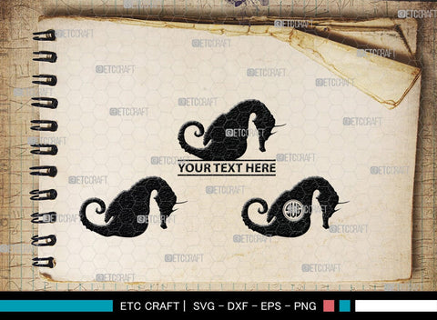 Seahorse Monogram, Seahorse Silhouette, Seahorse SVG, Sea Animal Svg, Aquatic Seahorse Svg, Undersea Seahorse Svg, Sea Horse Svg, SB00315 SVG ETC Craft 