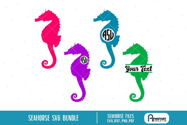 Seahorse Svg Bundle SVG Pinoyart Kreatib
