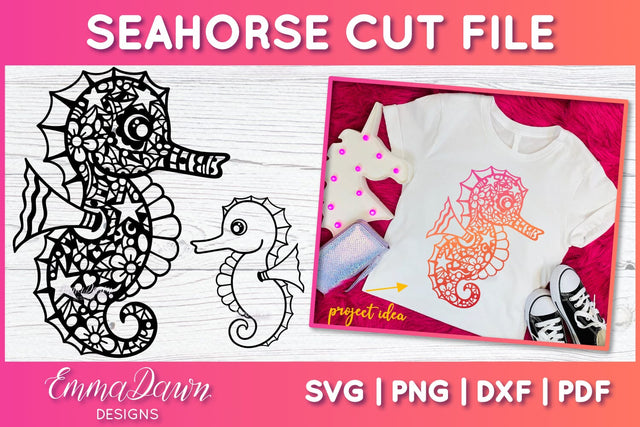 Seahorse SVG SVG Emma Dawn Designs 