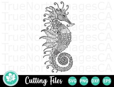 Seahorse SVG | Zentangle SVG | Mandala SVG SVG TrueNorthImagesCA 