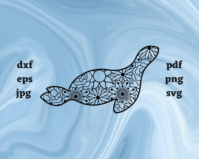 Seal Mandala SVG Cut File SVG Northern Light SVG 
