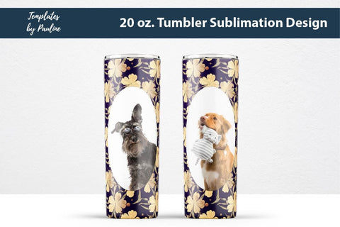 Seamless 4 Leaf Clover Oval Photo Tumbler Wrap for Sublimation Sublimation Templates by Pauline 