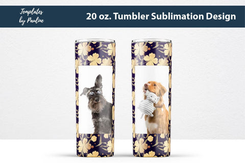 Seamless 4 Leaf Clover Rectangle Photo Tumbler Wrap for Sublimation Sublimation Templates by Pauline 