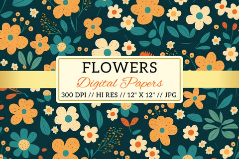 seamless background with leaves, seamless floral background Digital Pattern FloridPrintables 