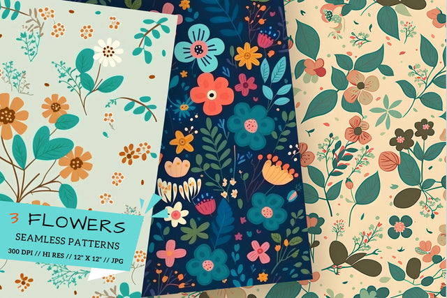 seamless background with leaves, seamless floral background Digital Pattern FloridPrintables 