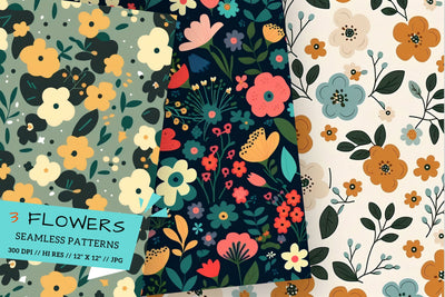 seamless background with leaves, seamless floral background, seamless floral pattern Digital Pattern FloridPrintables 