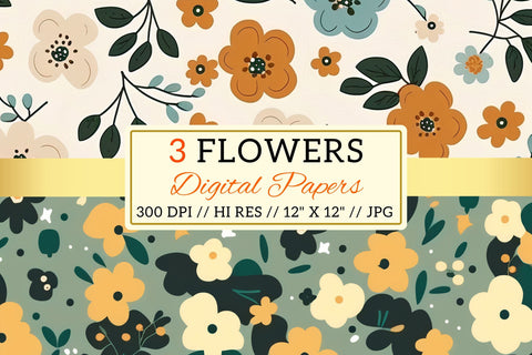 seamless background with leaves, seamless floral background, seamless floral pattern Digital Pattern FloridPrintables 
