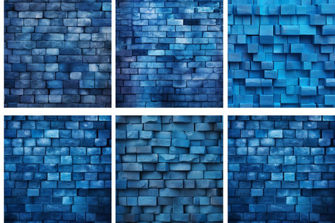 Seamless Blue Bricks Background bundle Sublimation Regulrcrative 