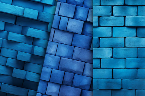 Seamless Blue Bricks Background bundle Sublimation Regulrcrative 
