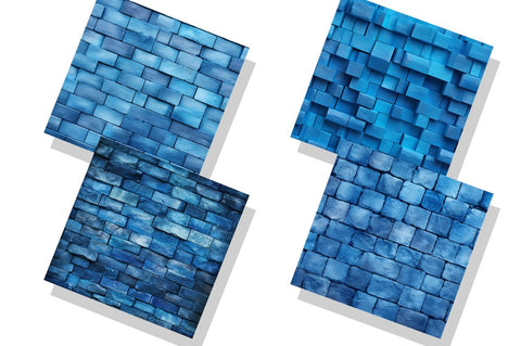 Seamless Blue Bricks Background bundle Sublimation Regulrcrative 