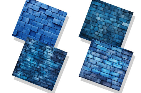 Seamless Blue Bricks Background bundle Sublimation Regulrcrative 