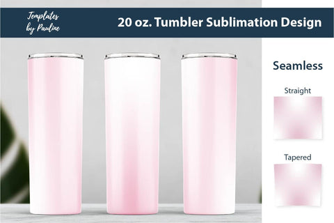 Seamless Candy Pink Ombre Sublimation Tumbler Wrap Sublimation Templates by Pauline 