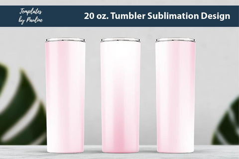 Seamless Candy Pink Ombre Sublimation Tumbler Wrap Sublimation Templates by Pauline 