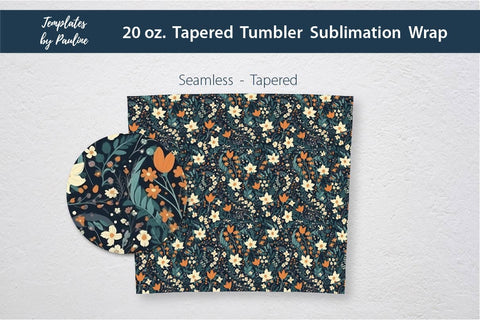 Seamless Ditsy Floral Sublimation Tumbler Wrap Sublimation Templates by Pauline 
