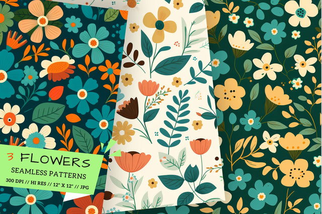 seamless floral background, seamless floral pattern Digital Pattern FloridPrintables 
