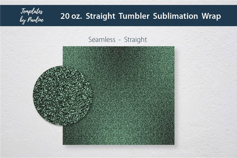 Seamless Glitter Ombre Dark Green Tumbler Wrap Sublimation Templates by Pauline 