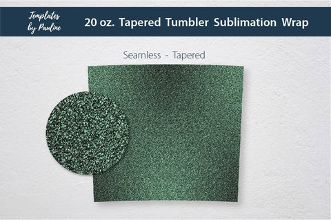 Seamless Glitter Ombre Dark Green Tumbler Wrap Sublimation Templates by Pauline 