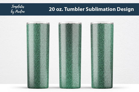 Seamless Glitter Ombre Dark Green Tumbler Wrap Sublimation Templates by Pauline 