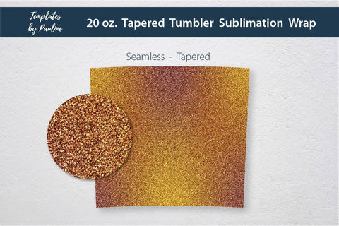 Seamless Glitter Yellow Orange Tumbler Wrap Sublimation Templates by Pauline 