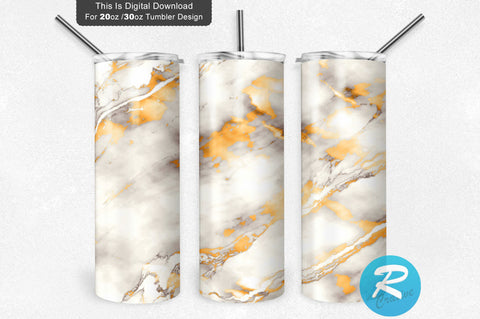 Seamless Gold Marble Abstract 20 oz / 30 oz Tumbler PNG Sublimation Regulrcrative 