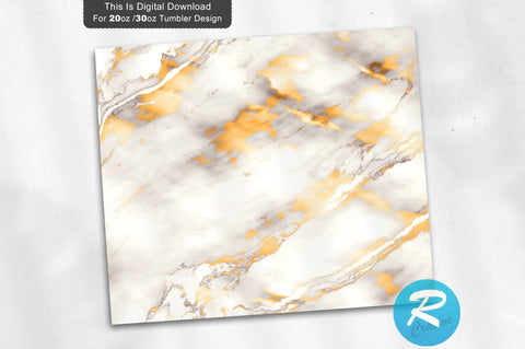 Seamless Gold Marble Abstract 20 oz / 30 oz Tumbler PNG Sublimation Regulrcrative 