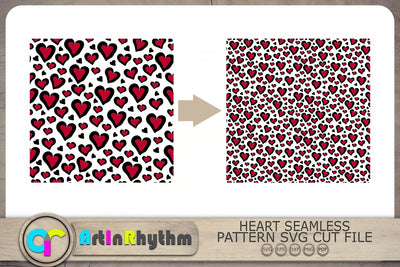Seamless Heart Pattern Svg, Pattern Svg, Heart Svg SVG Artinrhythm shop 