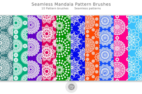 Seamless mandala pattern Procreate brushes Digital Pattern Artisan Craft SVG 