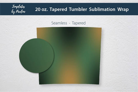 Seamless Ombre Beige Green Tumbler Wrap Sublimation Templates by Pauline 