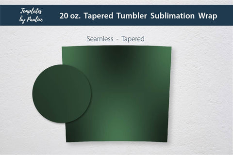 Seamless Ombre Dark Green Tumbler Wrap Sublimation Templates by Pauline 