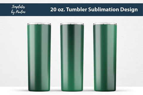 Seamless Ombre Dark Green Tumbler Wrap Sublimation Templates by Pauline 